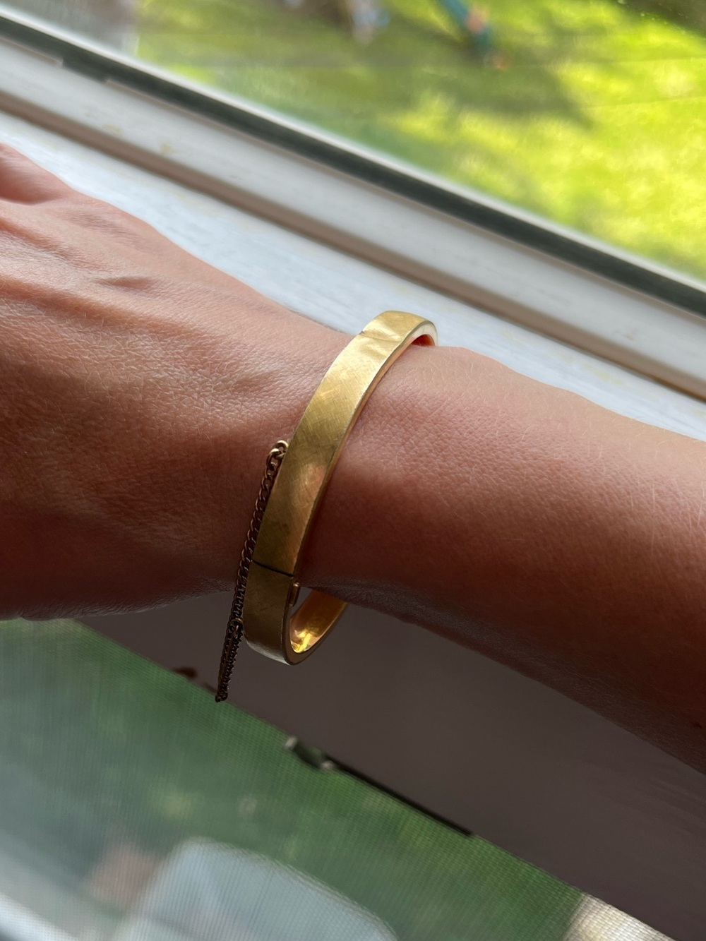Vintage Gold Filled Hinged Bangle Bracelet